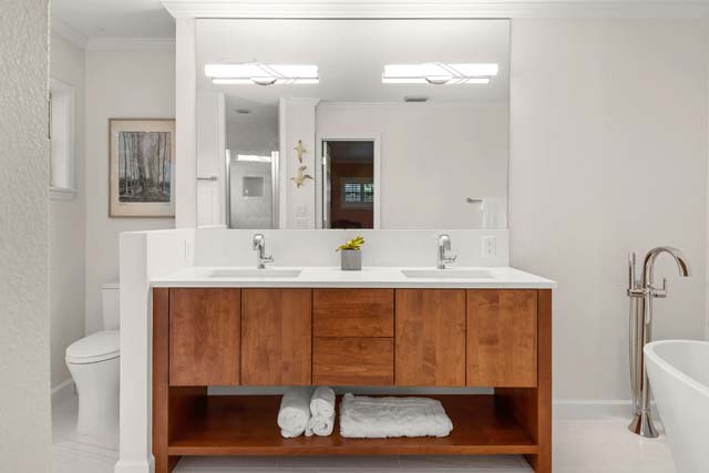 3-Bright-Airy-Contemporary-Bathrooms-B4 contemporary and clean wood bathroom vanity in winter park fl