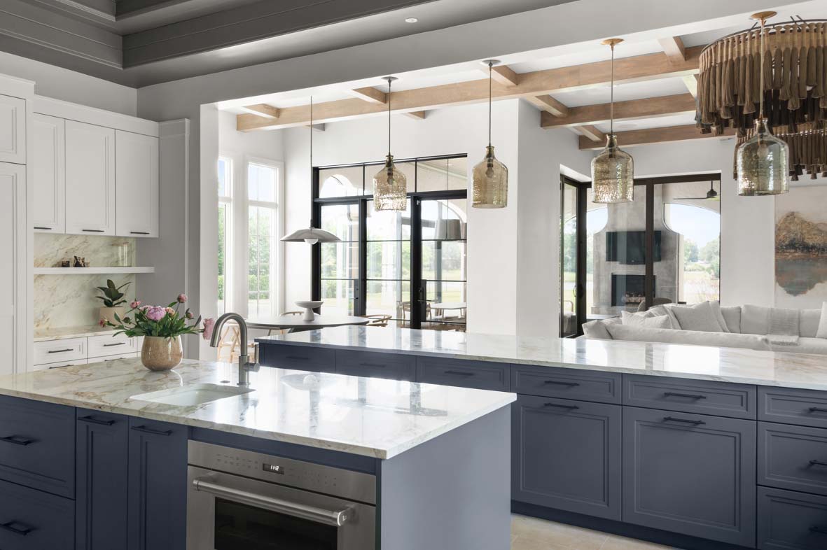 12-6-22-3-Gorgeous-Kitchen-Makeovers-P2 blue and white two tone luxury kitchen remodel in lake nona, fl
