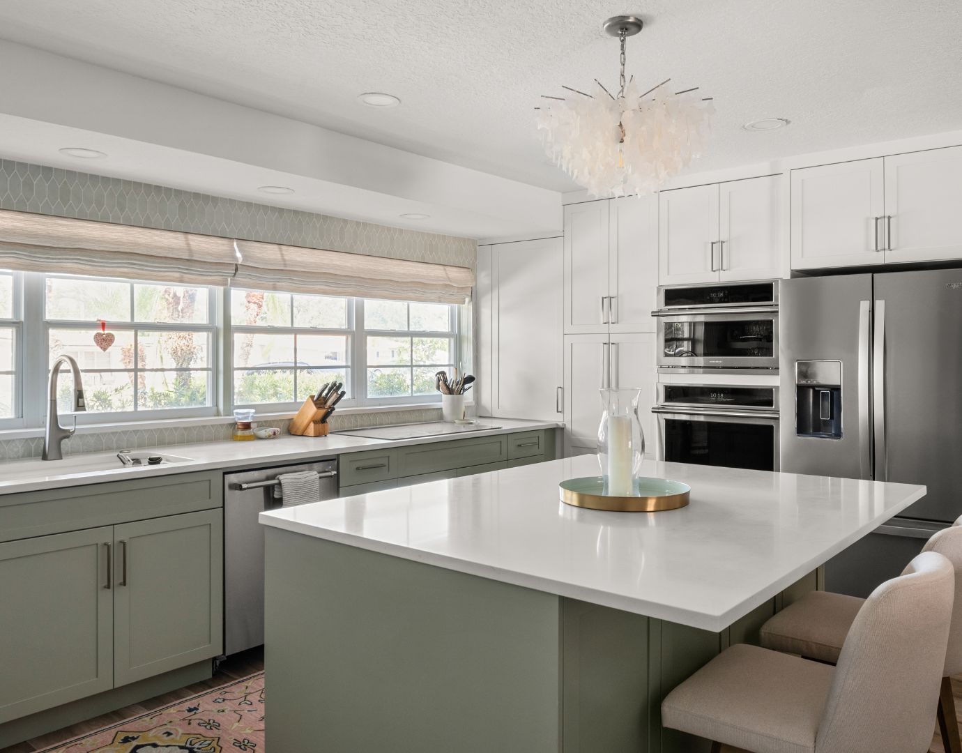klaproth-kitchen-remodel-winterpark green cabinets in winter park fl