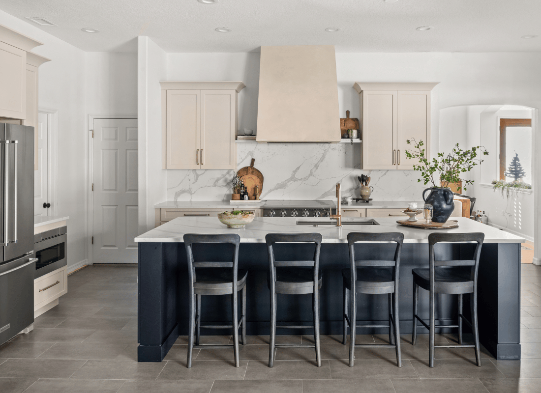 8 kitchen remodel with two tone cabinetry in tampa florida
